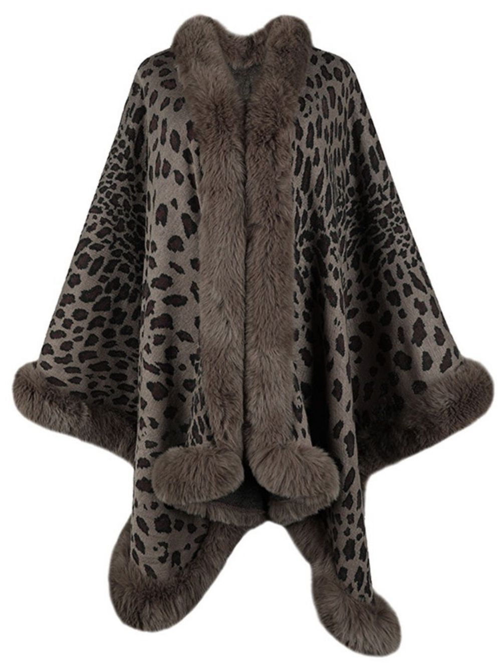 Capa De Inverno De Lã De Leopardo