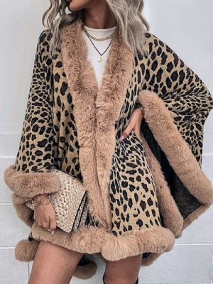 Capa De Inverno De Lã De Leopardo