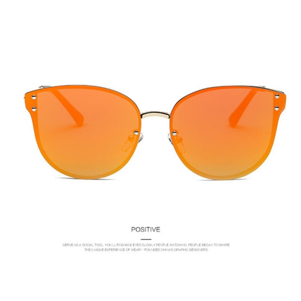 Óculos De Sol Retrô Com Lentes Laranja