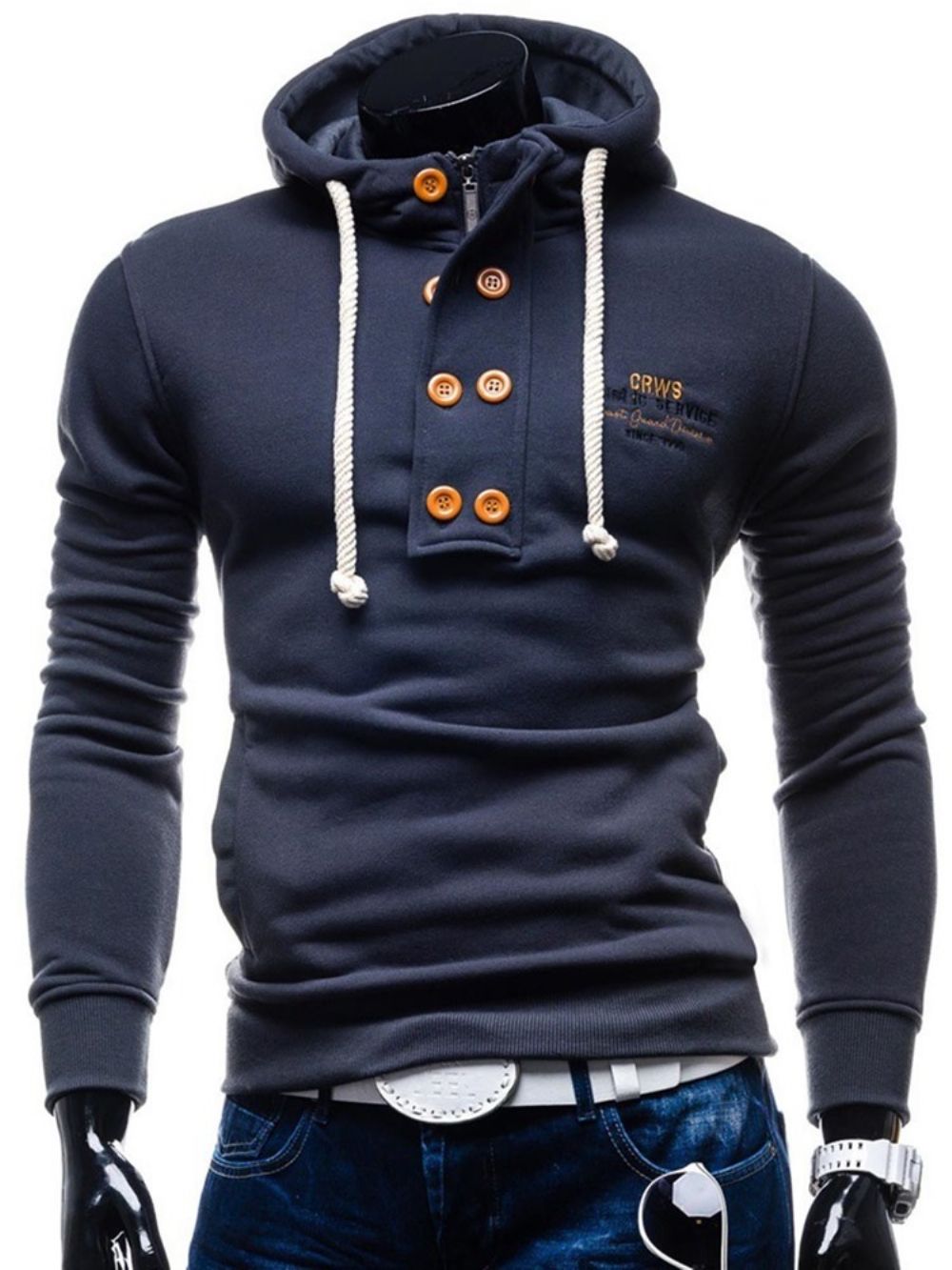 Moletons Finos Masculinos Letter Pullover