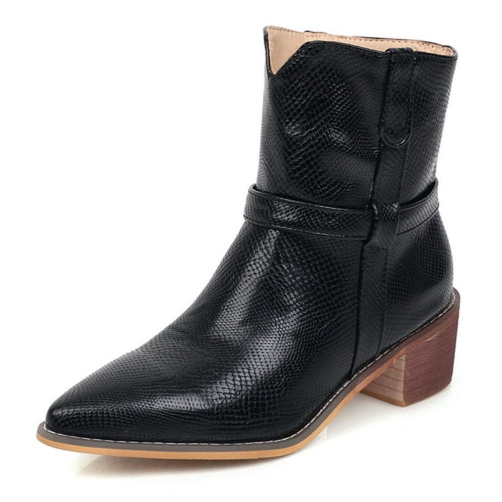 Botas Femininas Simples Com Bico Pontudo