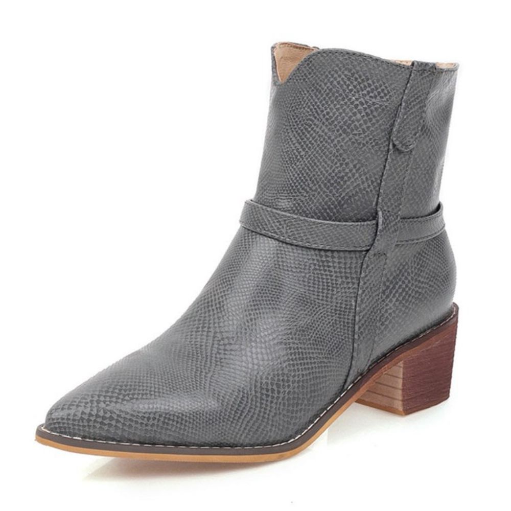 Botas Femininas Simples Com Bico Pontudo