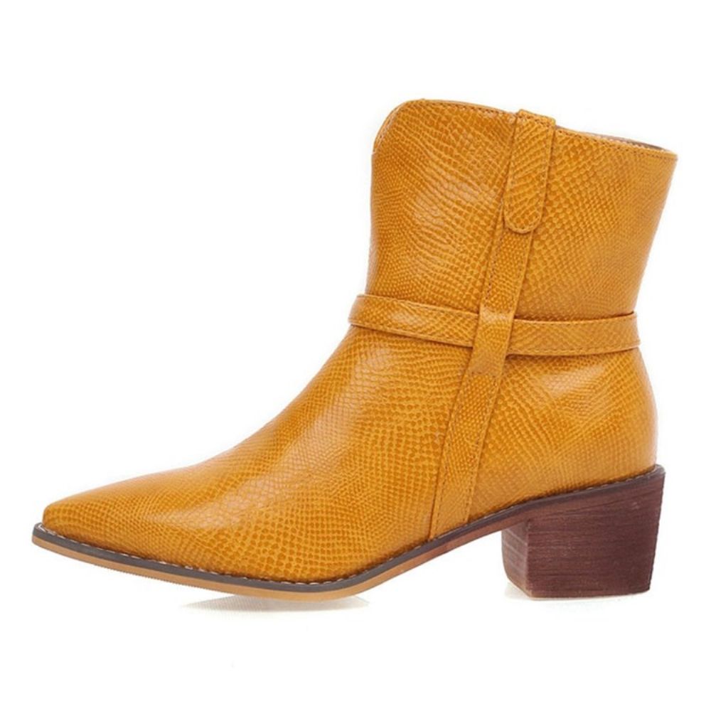 Botas Femininas Simples Com Bico Pontudo