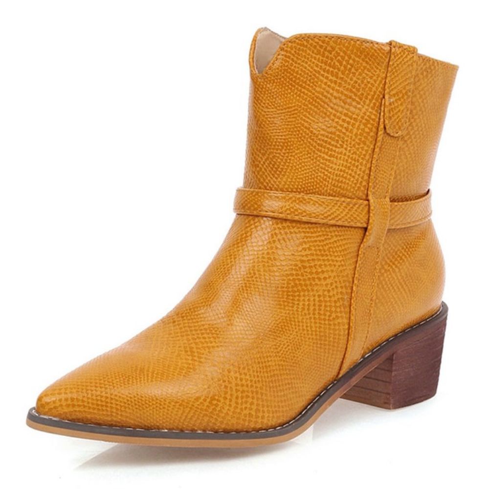 Botas Femininas Simples Com Bico Pontudo