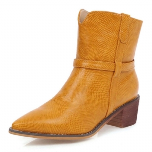 Botas Femininas Simples Com Bico Pontudo