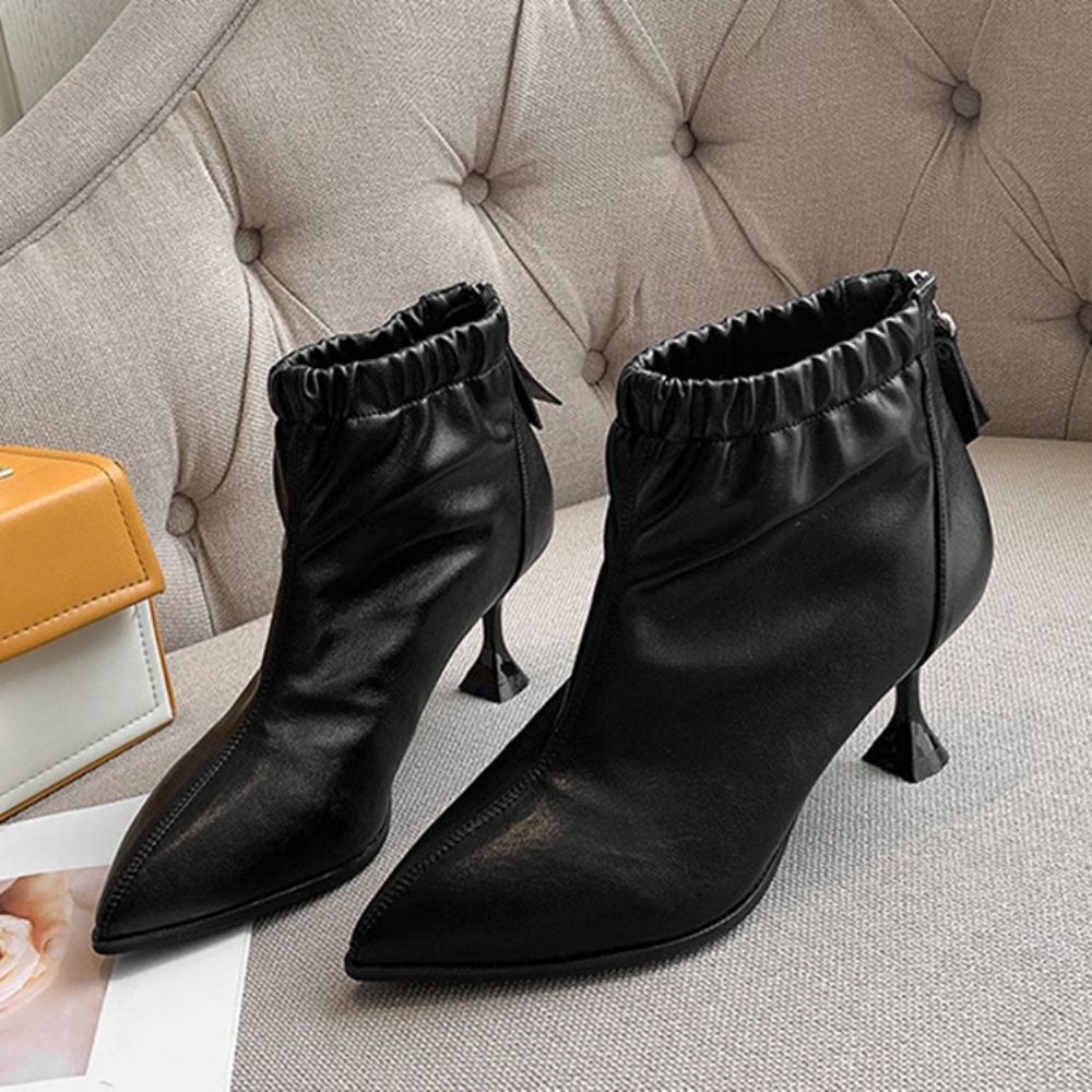 Botas De Moda Pu Com Salto Agulha Simples