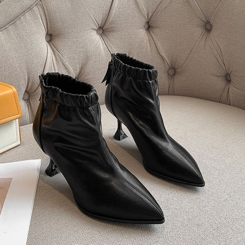 Botas De Moda Pu Com Salto Agulha Simples