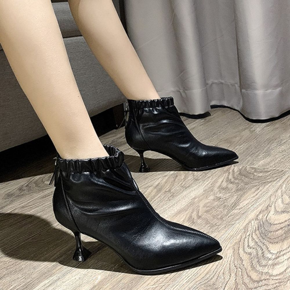 Botas De Moda Pu Com Salto Agulha Simples