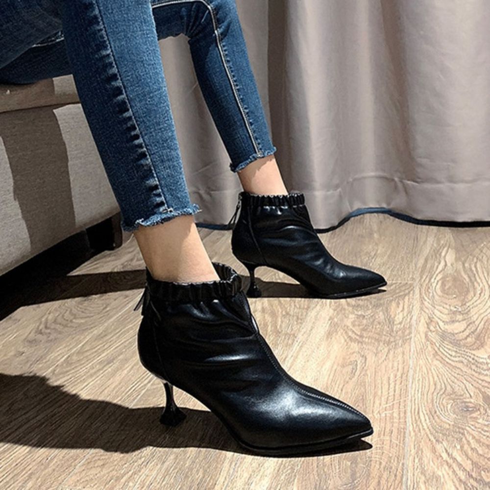 Botas De Moda Pu Com Salto Agulha Simples