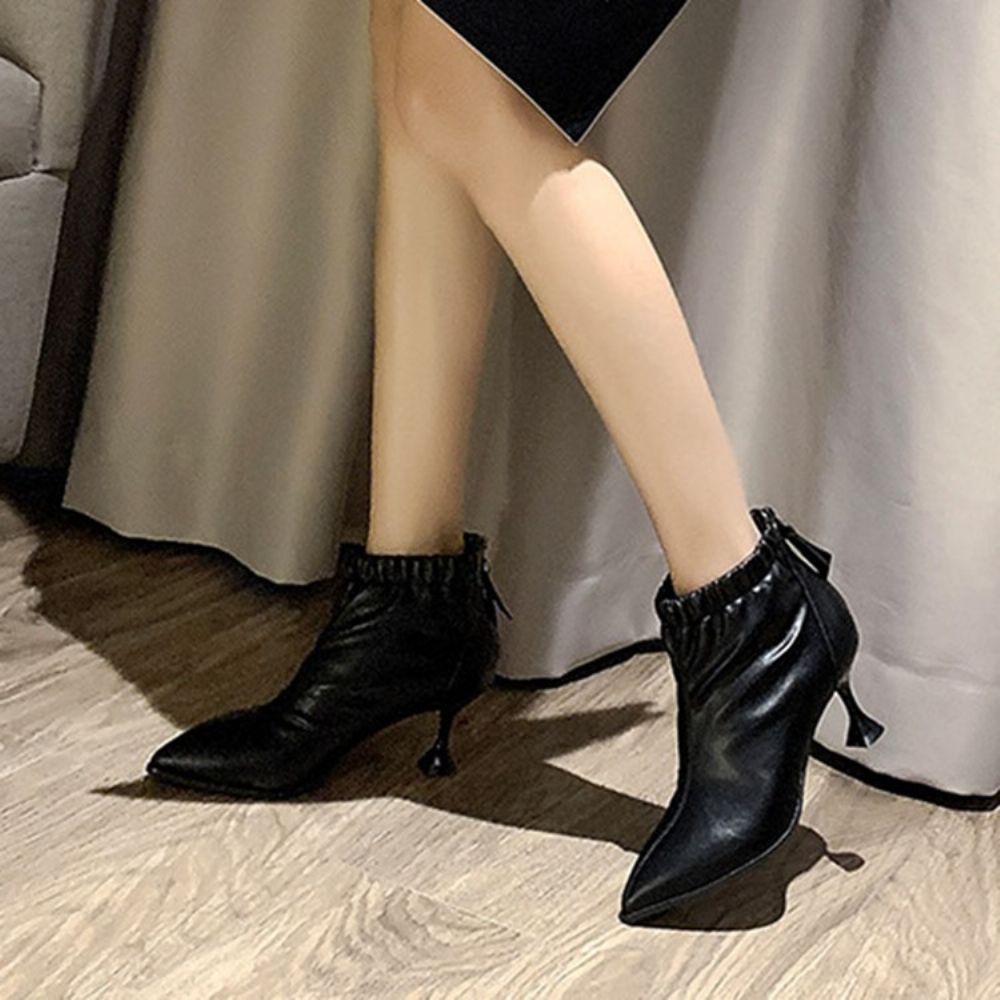 Botas De Moda Pu Com Salto Agulha Simples