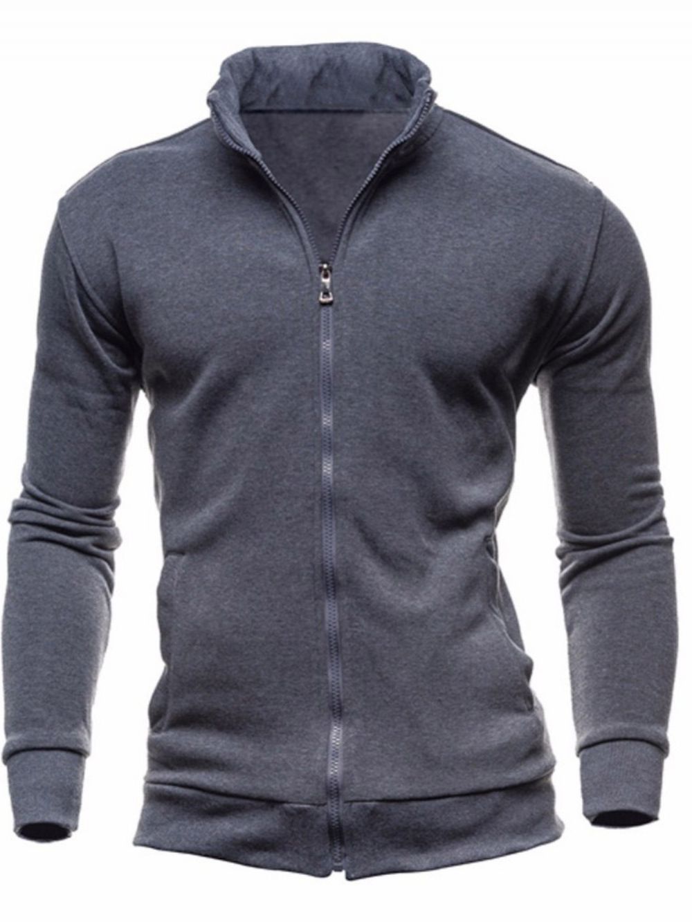 Moletom Masculino Cardigan Simples Casual Com Zíper