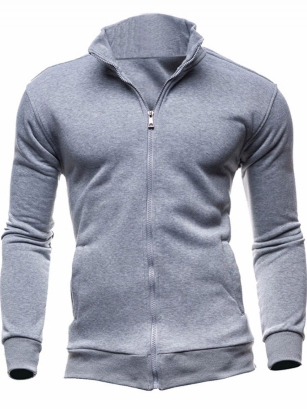 Moletom Masculino Cardigan Simples Casual Com Zíper