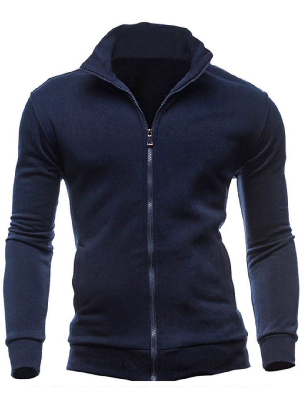 Moletom Masculino Cardigan Simples Casual Com Zíper