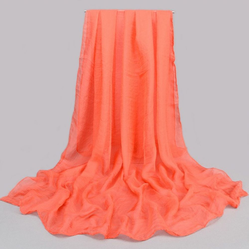 Lenço De Chiffon De Cor Sólida