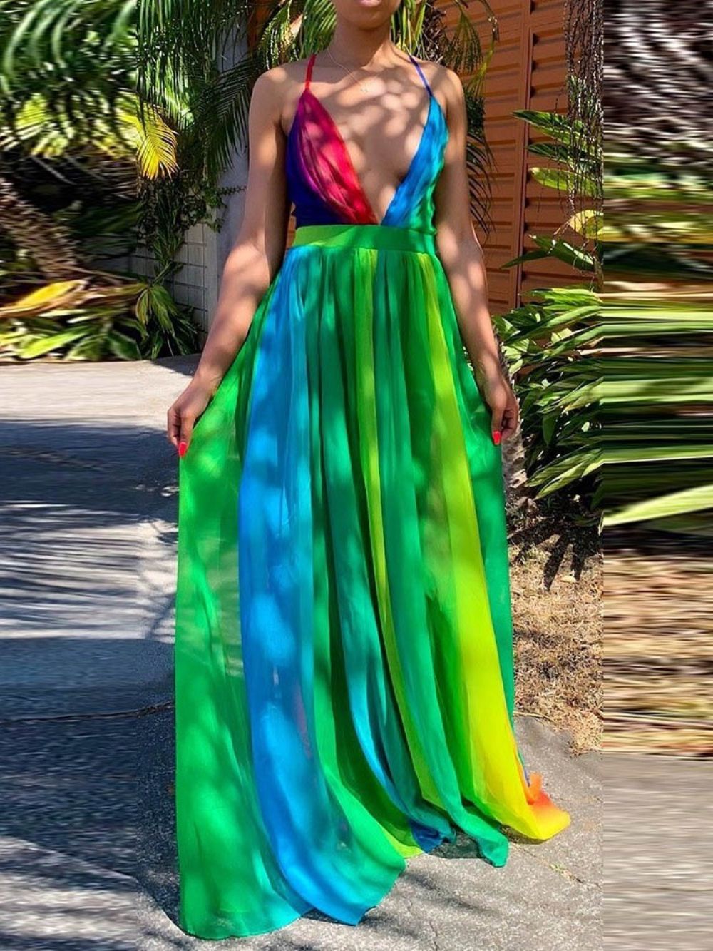 Vestido Maxi Sexy Sem Costas E Sem Mangas Até O Chão