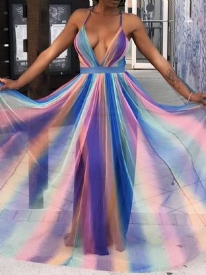 Vestido Maxi Sexy Sem Costas E Sem Mangas Até O Chão