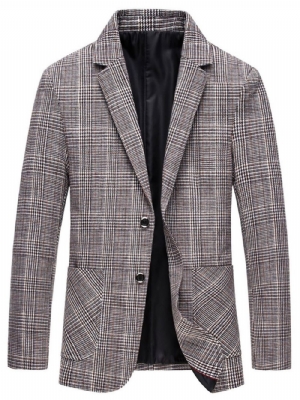 Blazer De Lazer De Lapela Entalhada Com Bloco De Cores Simples