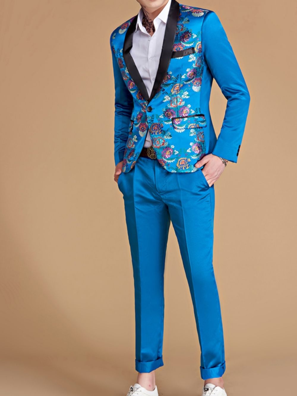 Blazer De Terno Casual Masculino Estampado