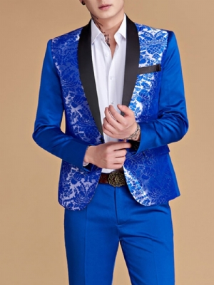 Blazer De Terno Casual Masculino Estampado