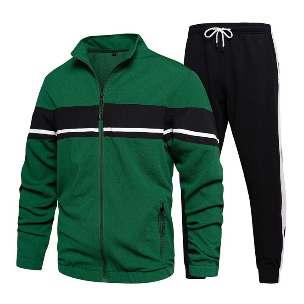 Calça Casual Color Block Roupa Masculina De Inverno