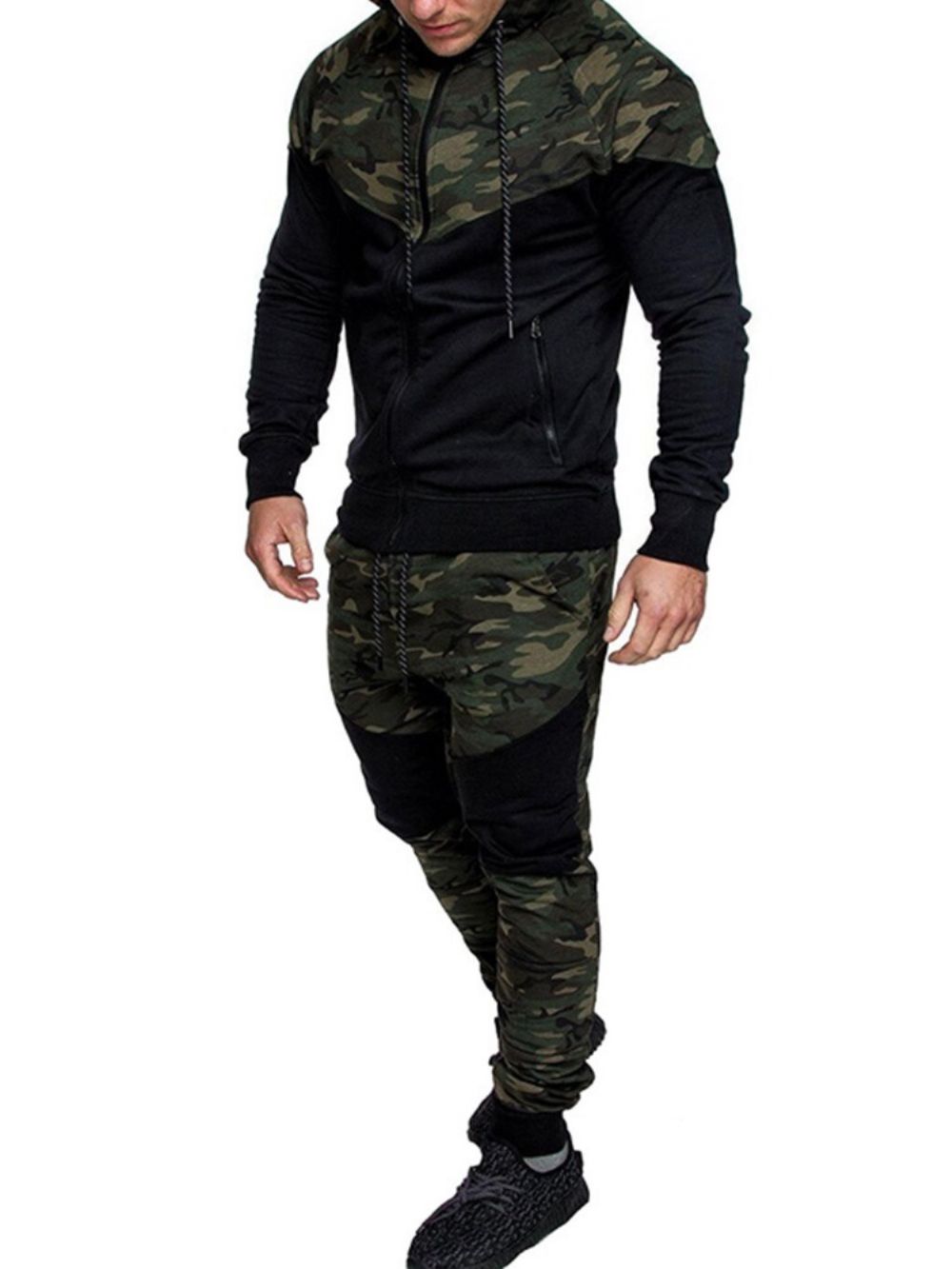 Calça Esportiva De Camuflagem Para Outono