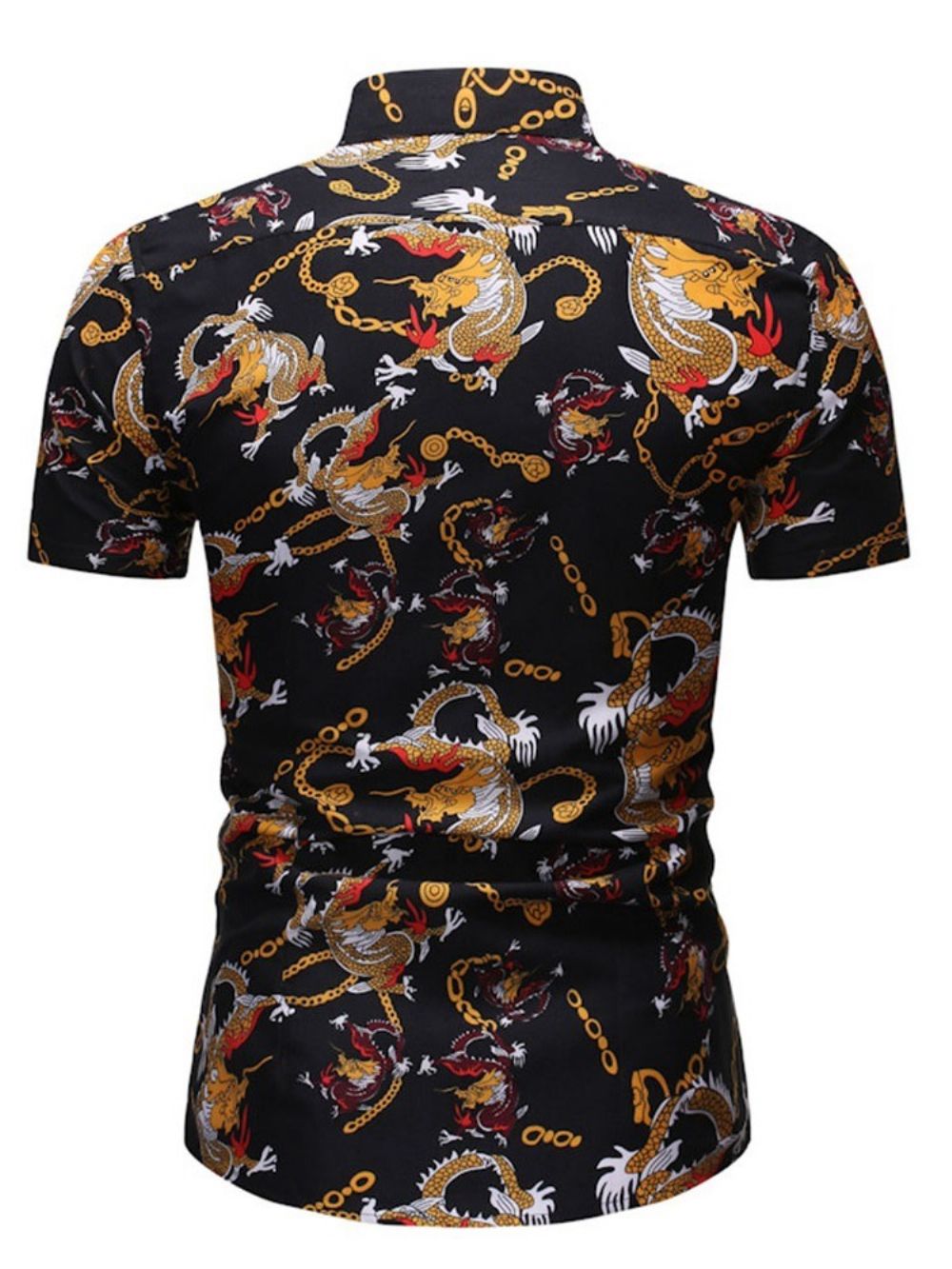 Camisa Casual Estampada Trespassado Roupa Masculina