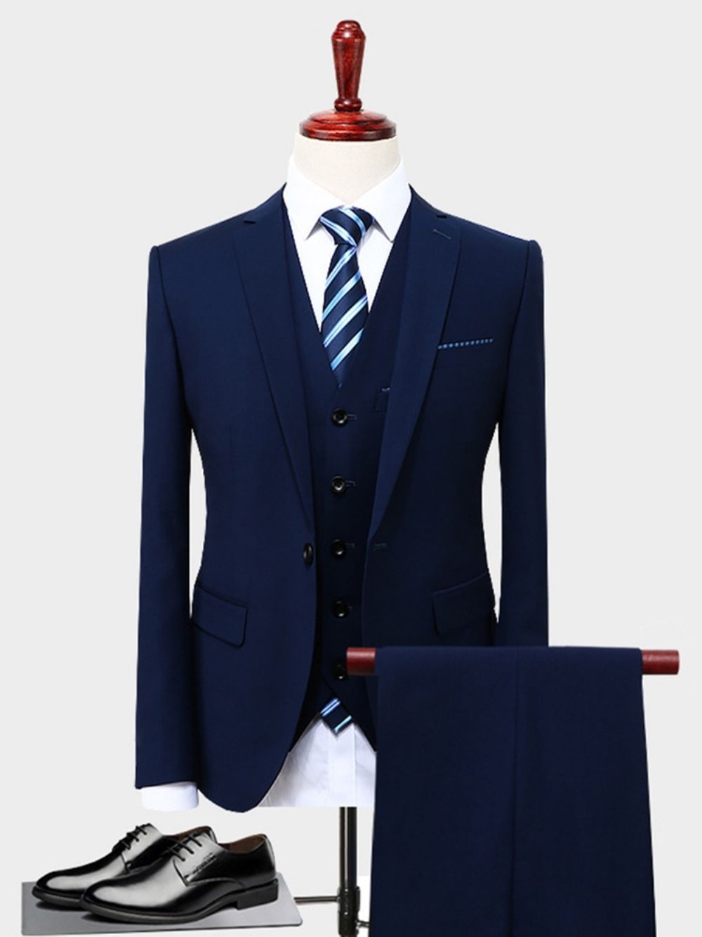 Colete Blazer Masculino Simples Clássico De 3 Peças De Terno De Negócios