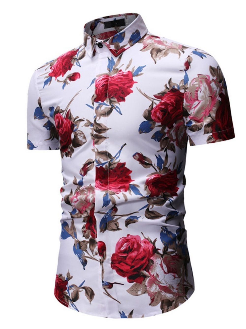 Roupa Masculina Floral De Botão De Calça