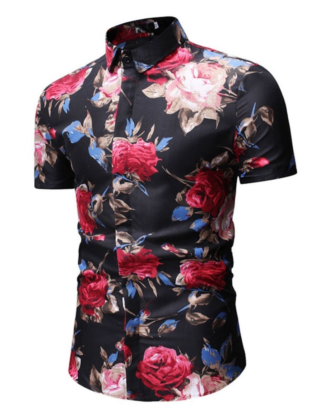 Roupa Masculina Floral De Botão De Calça