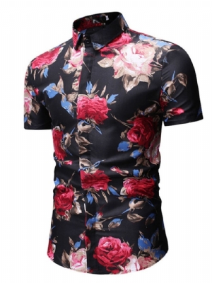 Roupa Masculina Floral De Botão De Calça