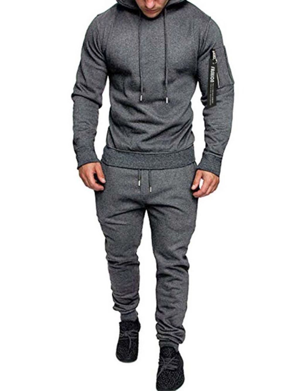 Roupa De Moletom Masculina Casual