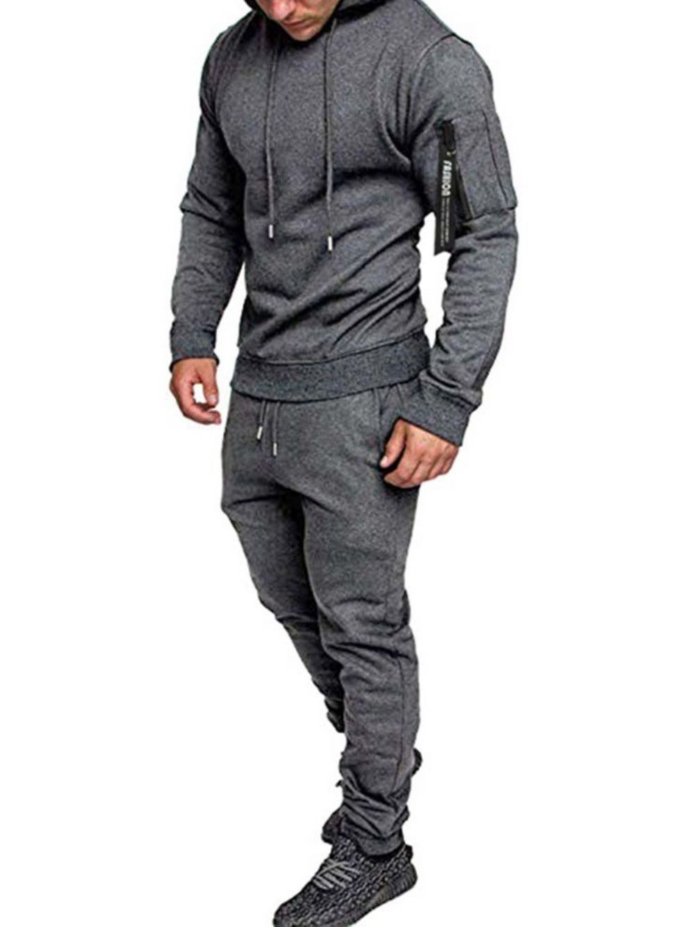 Roupa De Moletom Masculina Casual