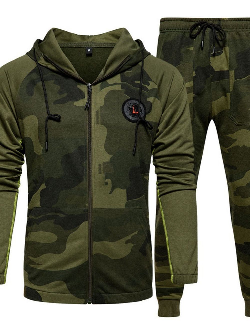 Roupa De Primavera Masculina Com Estampa De Camuflagem Casual