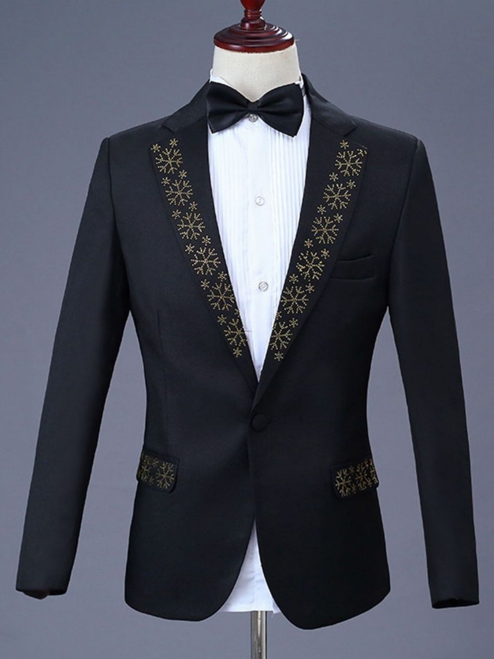 Terno De Festa Masculino Com Um Botão Diamond Blazer E Calças