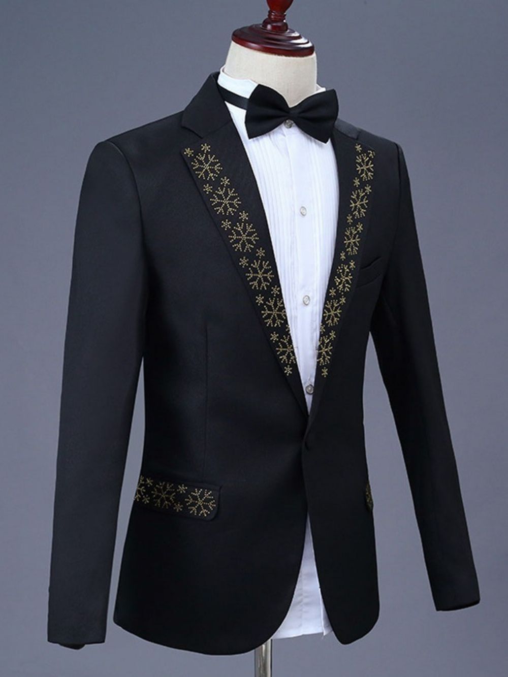 Terno De Festa Masculino Com Um Botão Diamond Blazer E Calças