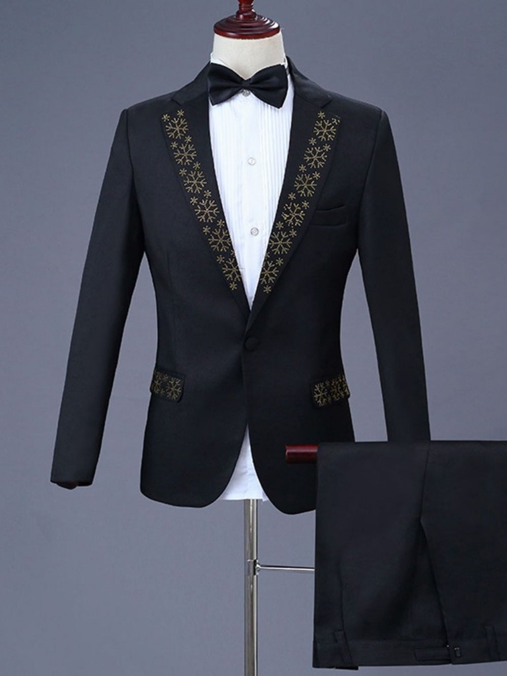 Terno De Festa Masculino Com Um Botão Diamond Blazer E Calças