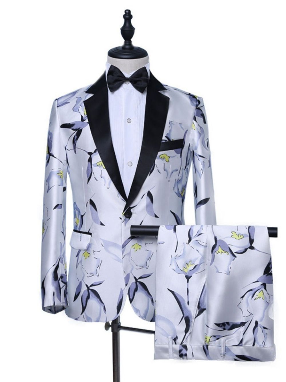 Terno Floral De Um Botão Fashion Masculino