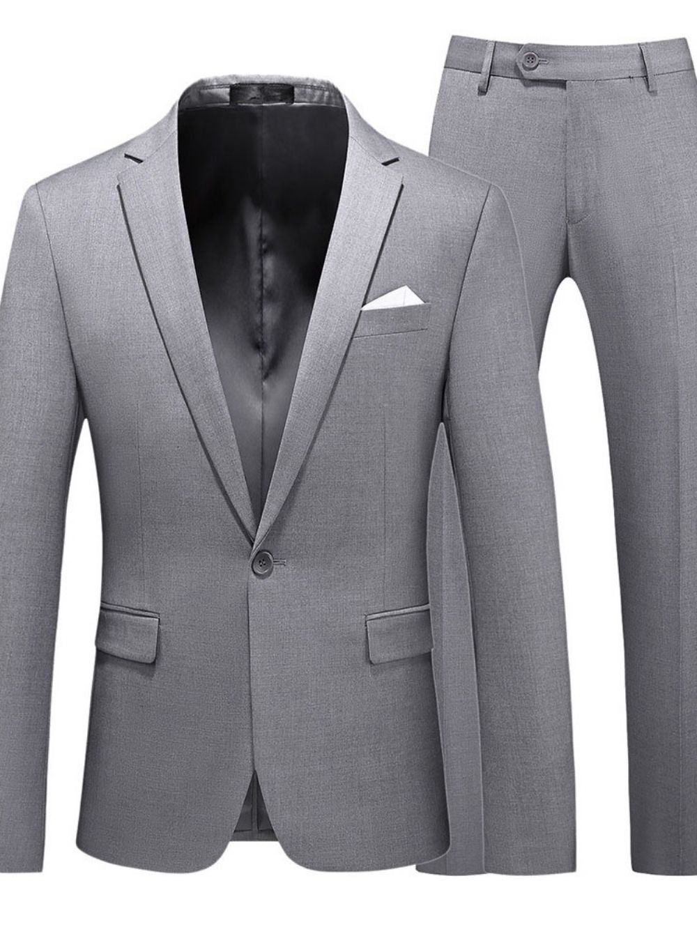 Terno Masculino Blazer Liso De Um Botão