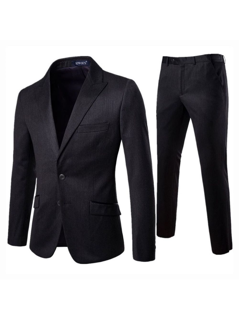 Terno Masculino Blazer Simples De 2 Peças De Abotoamento Simples