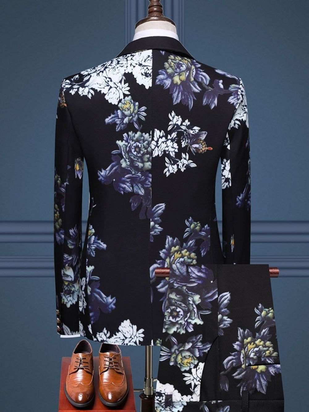 Terno Masculino Floral Formal De Um Botão