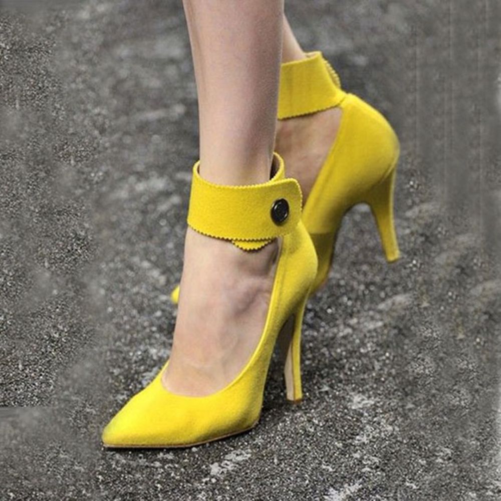 Sapatos De Baile De Bico Amarelo