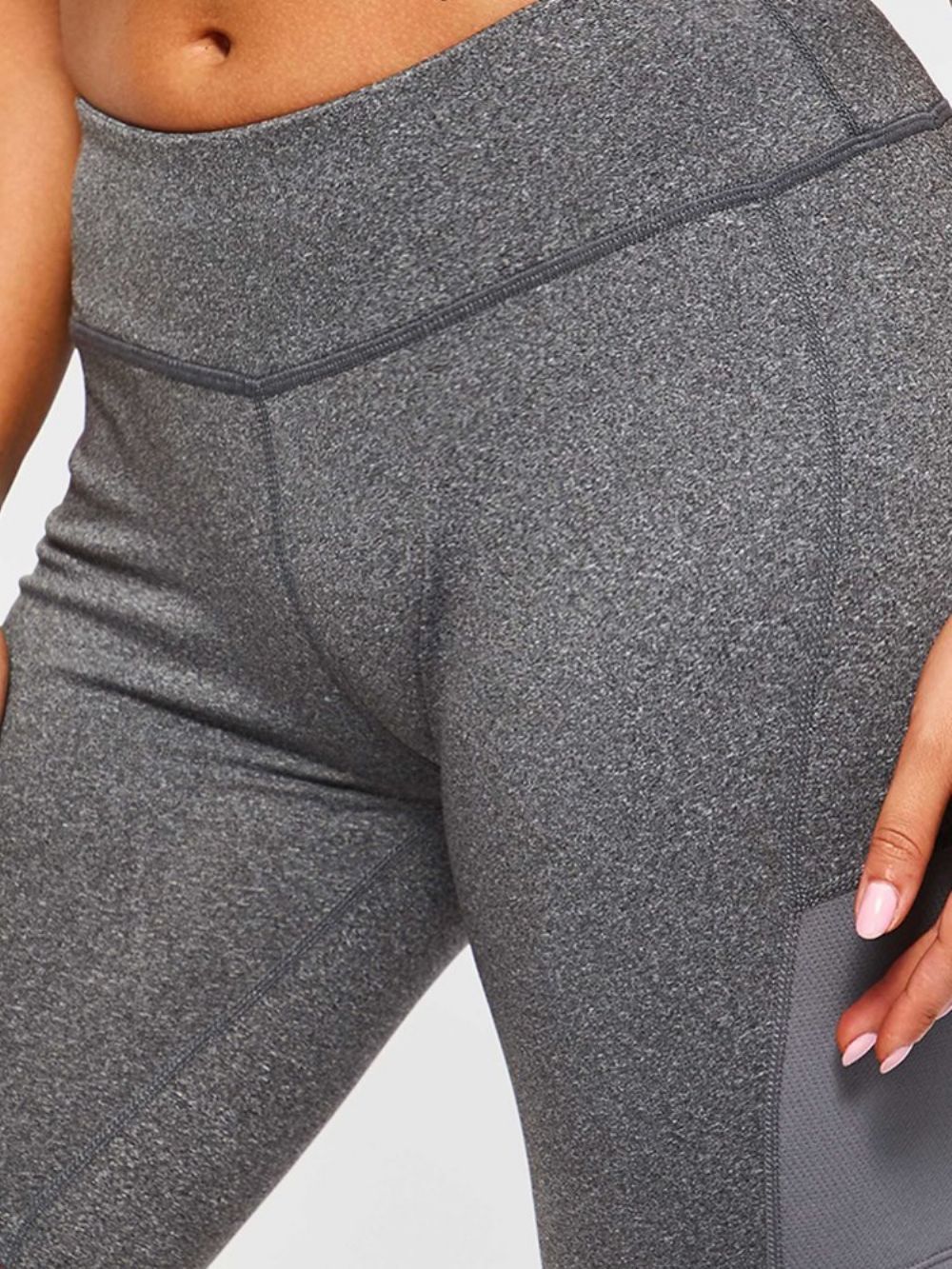 Bolsos Femininos Anti-Suor Sólido Ginásio Esportes Shorts Ioga Calças Ioga Cintura Alta Legging Tiktok