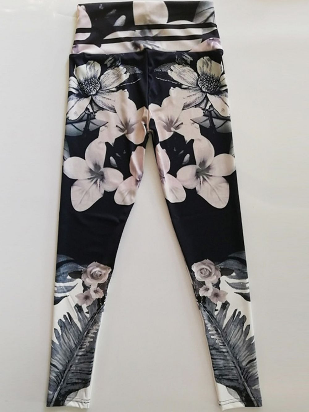 Calça Legging Tiktok Com Estampa Floral Respirável Para Academia Esportiva Fitness Ioga Cintura Alta