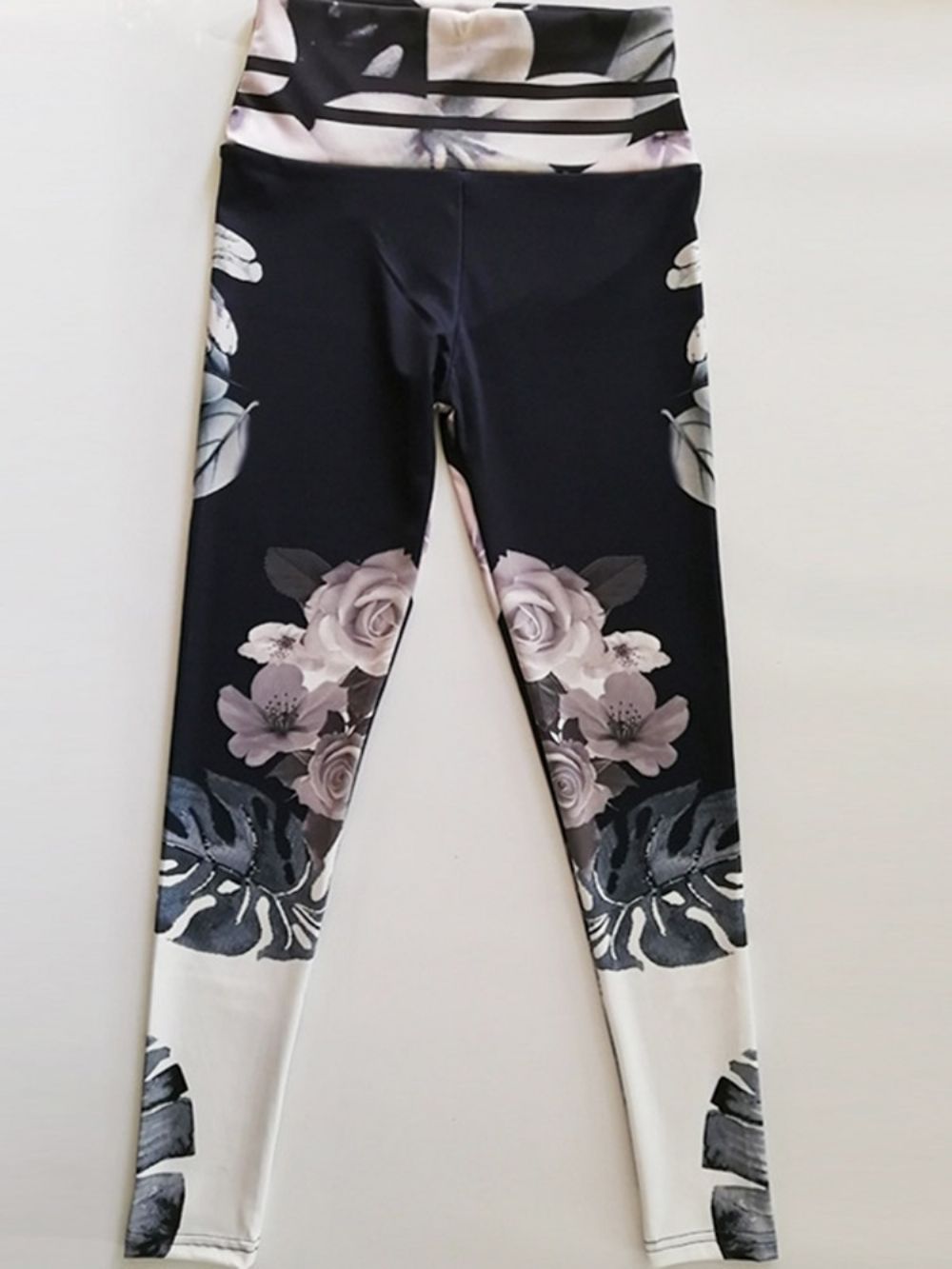 Calça Legging Tiktok Com Estampa Floral Respirável Para Academia Esportiva Fitness Ioga Cintura Alta