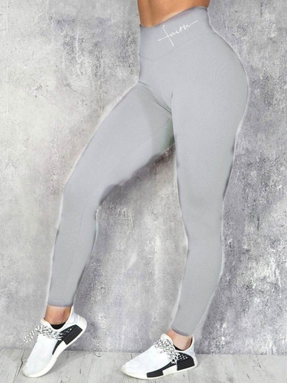 Calça Legging Tiktok De Corrida Respirável Com Letra Feminina Legging Tiktok De Cintura Alta