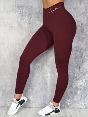 Calça Legging Tiktok De Corrida Respirável Com Letra Feminina Legging Tiktok De Cintura Alta