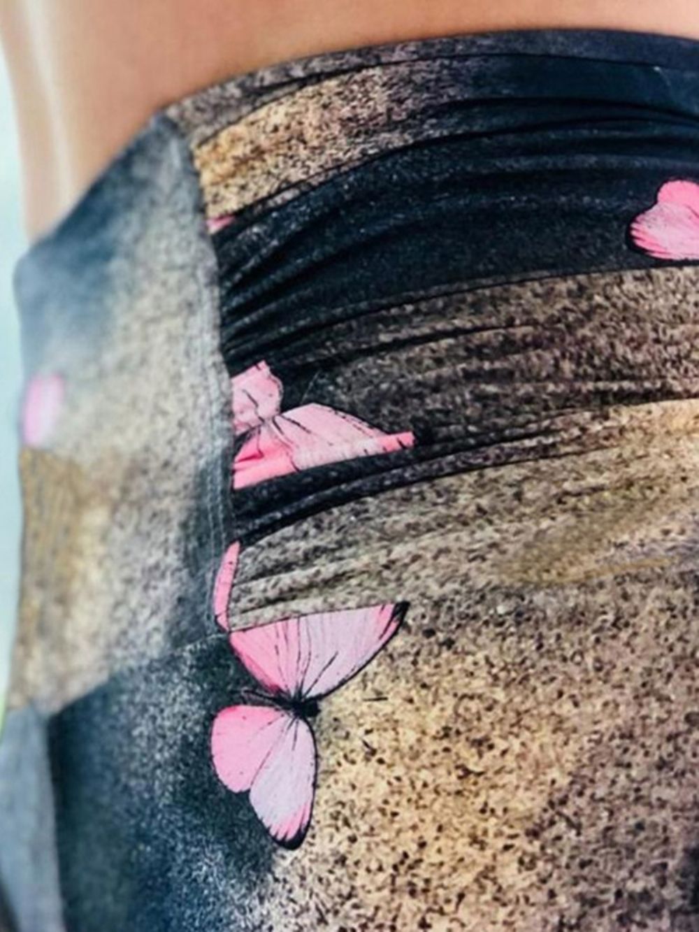 Calça Legging Tiktok Estampada Respirável Cintura Alta Push Up Ginásio Esporte Ioga