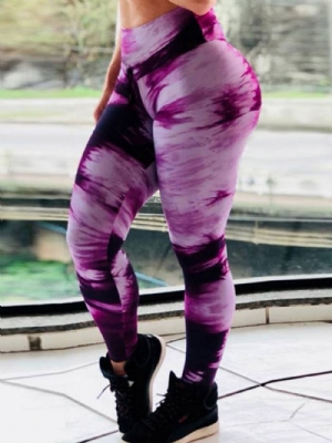 Calça Legging Tiktok Respirável Gradiente Para Academia Esporte Ioga Cintura Alta