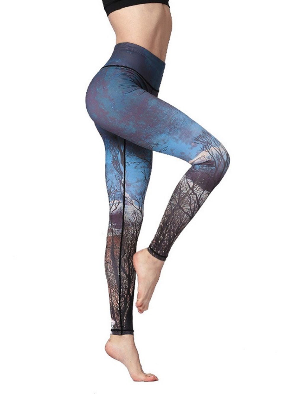 Calças Femininas Anti-Suor De Comprimento Total Calças De Ioga De Cintura Alta Tiktok Leggings