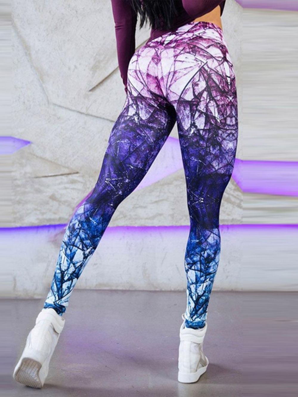 Calças De Ioga De Cintura Alta Com Padrão De Diamantes De Cintura Alta Tiktok Leggings